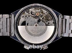 1970s Retro Rotary Alarm Stainless watch, original bracelet, Automatic AS 5008