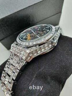 Automatic Ice Out Watch Mechanical Ice Bling Diamond Custom Luxury Men Watch
