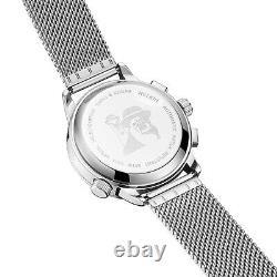 Automatic Mens Branded Watch Welkin Silver Black Stainless Steel Swan & Edgar