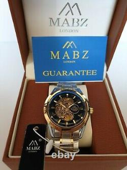 Automatic watch by Mabz London Gold and Silver stainless steel