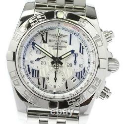 BREITLING Chronomat 44 AB0110 Silver Dial Automatic Men's Watch 579398