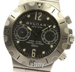 BVLGARI Diagono SCB38S Chronograph black Dial Automatic Men's Watch 538420