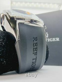Black Silver Case Reef Tiger Aurora Tank 2 Automatic Sport Watch Gift for him UK
