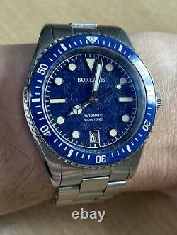Borealis Bull Shark V2 Automatic 300M Diver Watch, Blue, 38 MM, Date, SOLD OUT