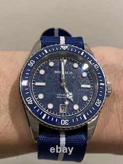 Borealis Bull Shark V2 Automatic 300M Diver Watch, Blue, 38 MM, Date, SOLD OUT