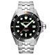 Cestrian Dive Black Dial Ceramic Bezel Steel Bracelet Automatic Mens Watch