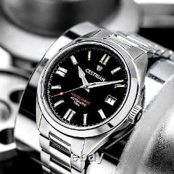 Cestrian Master Series Black Dial Steel Bracelet Automatic Mens Watch