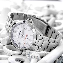 Cestrian Master Series White Dial Steel Bracelet Automatic Mens Watch