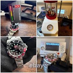 Coke GMT Mod Custom Watch Seiko Nh34 Automatic Movement Sapphire Glass