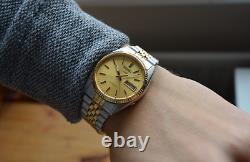 December 1992 Boxed Vintage Seiko 7009 3110 Automatic Two Tone Bracelet Watch