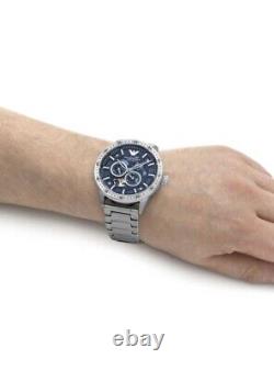 Emporio Armani Mario Blue Chronograph Automatic Mens Watch AR60052