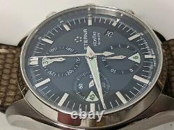 Eterna Kontiki Automatic Chronograph Watch Gray Dial 1241.41 42mm