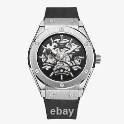 Exec 25 Automatic Watches RRP £75 Skeleton Silver Joblot Bulk Clearance New
