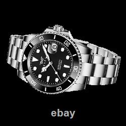 Exec NH35 40mm Submariner Homage Automatic Watch Date Sapphire Black Diver Steel