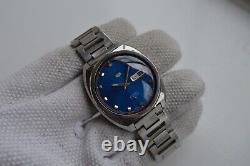 February 1972 Vintage Seiko 6119 8273 Automatic Rare Blue Dial Bracelet Watch
