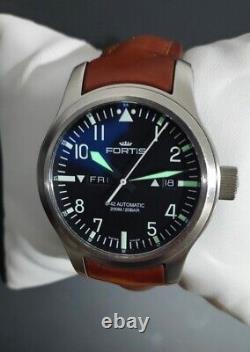 Fortis B-42 Flieger Automatic Day/Date 655.10.158 Men's Pilot Watch Working