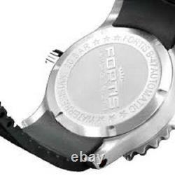 Fortis Men's 675.10.81 L. 01 B-47 Big Black Automatic Black Leather Date Watch