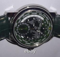 Frederique Constant Manufacture Worldtimer Automatic Watch Green Dial 42mm 2021