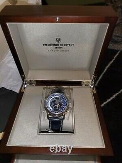 Frederique Constant Men's Analogue Automatic Watch with Blue Leather Strap
