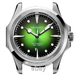 Geckota Sea Hunter Stainless Steel Automatic Watch Green Dial New £699 RRP