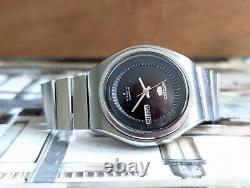 Gents Vintage 1975 Rare Seiko 5 Miura Day Date Automatic 6119 Watch Working