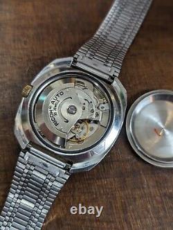 Gents Vintage Ricoh Tiger Eye V1 Automatic Day Date Cushion Watch Working