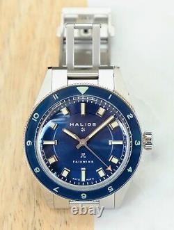 Halios Fairwind Bathyal Blue 12H Bezel Automatic Diver's Watch 200m Swiss Movt