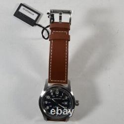 Hamilton Watch Khaki Field Automatic Black 42mm Brown Leather Strap H70555533