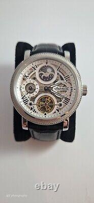 Ingersoll The Row 1892 Automatic Mens Watch Silver Dial Black Leather Strap