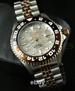 Invicta 45mm Pro Diver ROOT BEER Automatic METEORITE Dial Two Tone SS Watch NEW