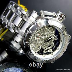 Invicta Coalition Forces Dragon Silver Tone Steel 52mm Automatic Watch New