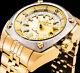 Invicta Men Reserve Automatic Silver Bezel 18kt Gold Dial Polish 48mm Ss Watch
