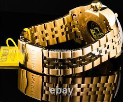 Invicta Men RESERVE AUTOMATIC Silver Bezel 18Kt Gold Dial Polish 48mm SS Watch