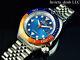 Invicta Men's 47mm Pro Diver Sea Wolf Automatic Blue & Orange Tone Silver Watch