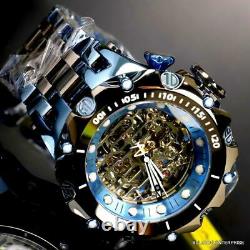 Invicta Reserve Venom Fusion Shutter Blue Gray Skeletonized Automatic Watch New
