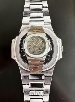 JP custom Skeleton sapphire Nh70 Automatic watch With Exhibition Glass Back