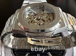 JP custom Skeleton sapphire Nh70 Automatic watch With Exhibition Glass Back