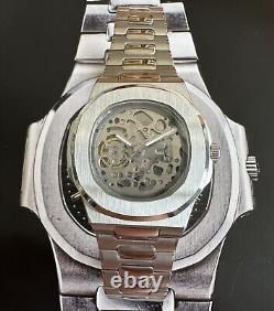 JP custom Skeleton sapphire Nh70 Automatic watch With Exhibition Glass Back