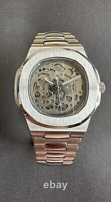 JP custom Skeleton sapphire Nh70 Automatic watch With Exhibition Glass Back