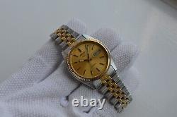 July 1988 Vintage Seiko 7009 3110 Automatic Gold Two Tone Bracelet Watch