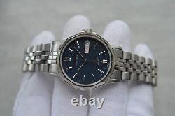 July 1991 Vintage Men's Citizen Eagle 7 Rare Blue Automatic Watch