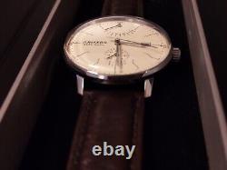Junkers Bauhaus Automatic Men's Watch Power Reserve 6060-5 Leather Strap