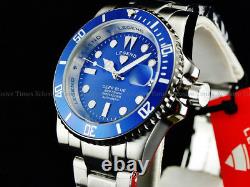 Legend Men Sub mariner Deep Blue Diver Automatic Sapphitek BLUE Dial SS Watch