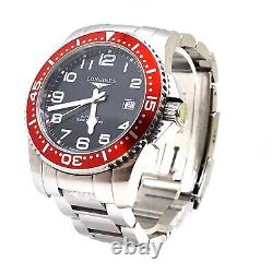 Longines HydroConquest Automatic Divers Watch (Red) Box & Wty Card (L3.695.4)
