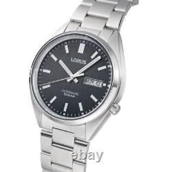 Lorus Mens Automatic Watch with Black Dial and Silver Bracelet RL491AX9