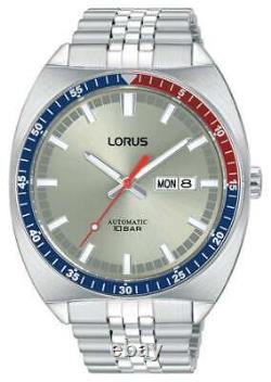 Lorus Sports Automatic Day/Date 100m (43mm) Silver Sunray Dial / RL447BX9 Watch