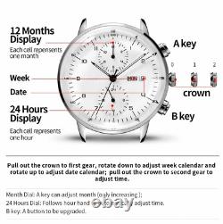 Luxury Mens Watches Automatic Stainless Steel Chronograph Watches For Men Date