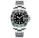 Luxury Watch Automatic 100m Waterproof Gmt Green Black Seiko Movt Sterile Dial