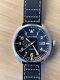 Marc & Sons Classic Pure Black Msf-006 Automatic Pilot Men's Watch 10atm