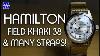 Many Different Straps On The Hamilton Field Khaki 38mm Silver Dial